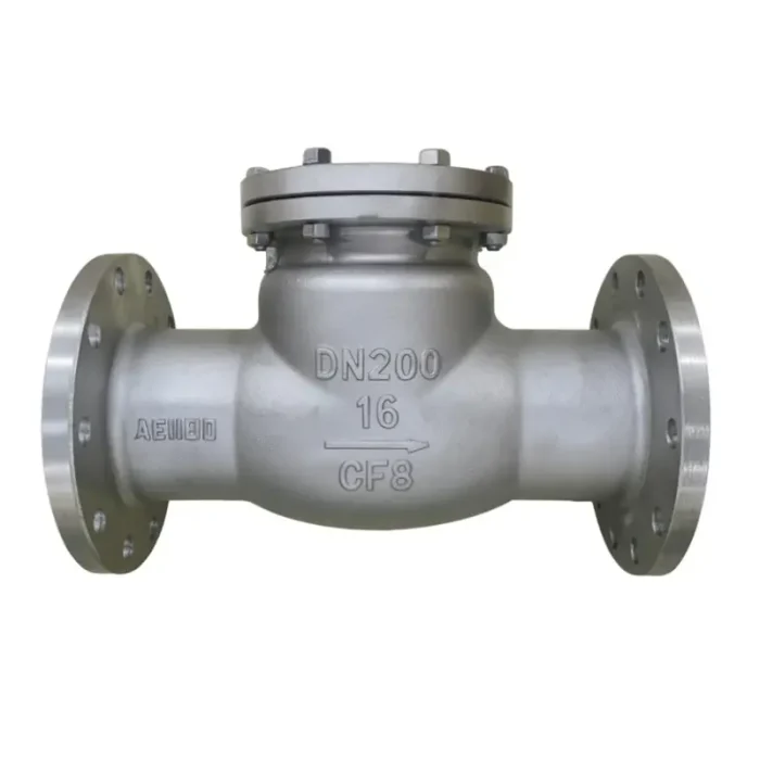 Van 1 chiều lá lật inox DN200